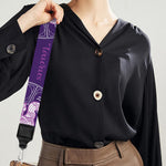 Purple Taurus Zodiac Pattern Print Bag Strap