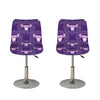 Purple Taurus Zodiac Pattern Print Bar Stool Covers