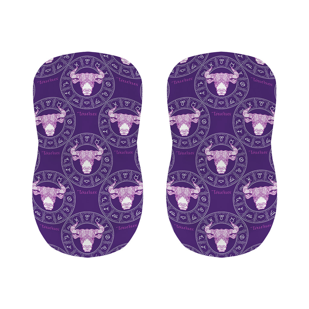 Purple Taurus Zodiac Pattern Print Bar Stool Covers