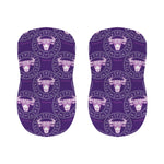 Purple Taurus Zodiac Pattern Print Bar Stool Covers