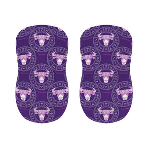 Purple Taurus Zodiac Pattern Print Bar Stool Covers