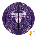 Purple Taurus Zodiac Pattern Print Basketball