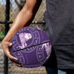 Purple Taurus Zodiac Pattern Print Basketball