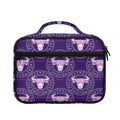 Purple Taurus Zodiac Pattern Print Briefcase Bible Bag