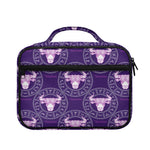 Purple Taurus Zodiac Pattern Print Briefcase Bible Bag