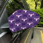 Purple Taurus Zodiac Pattern Print Car Side Mirror Covers