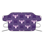 Purple Taurus Zodiac Pattern Print Car Windshield Snow Cover