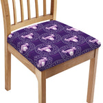 Purple Taurus Zodiac Pattern Print Chair Cushion Cover