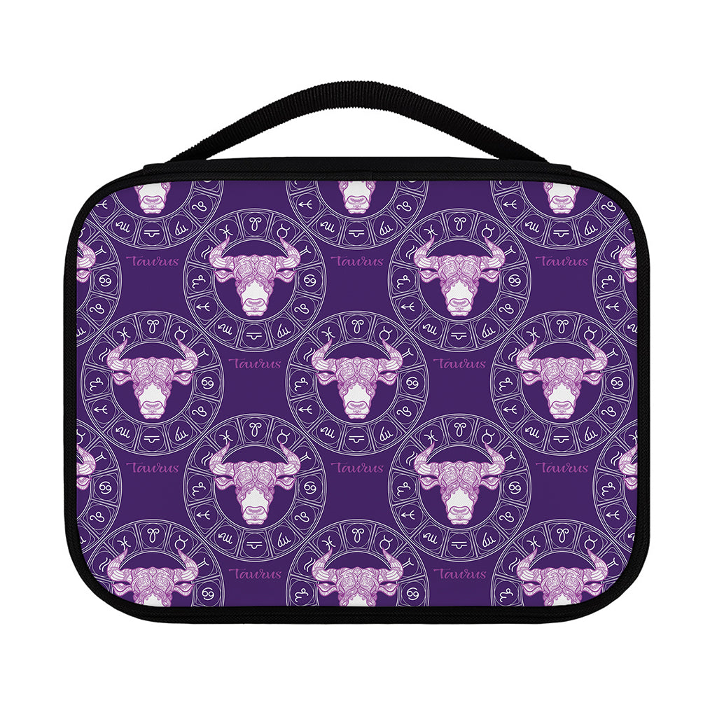Purple Taurus Zodiac Pattern Print Classic Bible Case