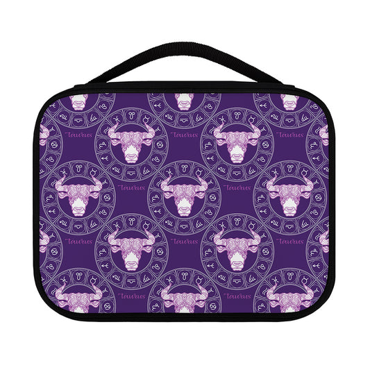 Purple Taurus Zodiac Pattern Print Classic Bible Case