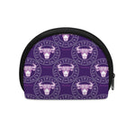 Purple Taurus Zodiac Pattern Print Coin Purse