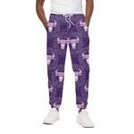 Purple Taurus Zodiac Pattern Print Cotton Pants