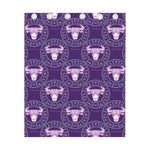Purple Taurus Zodiac Pattern Print Curtain