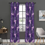 Purple Taurus Zodiac Pattern Print Curtain