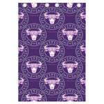 Purple Taurus Zodiac Pattern Print Curtain