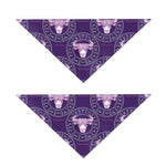 Purple Taurus Zodiac Pattern Print Dog Bandana