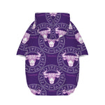 Purple Taurus Zodiac Pattern Print Dog Zip Up Hoodie