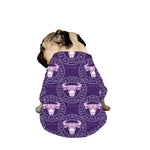Purple Taurus Zodiac Pattern Print Dog Zip Up Jacket