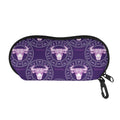 Purple Taurus Zodiac Pattern Print Glasses Case