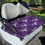 Purple Taurus Zodiac Pattern Print Golf Cart Seat Cover
