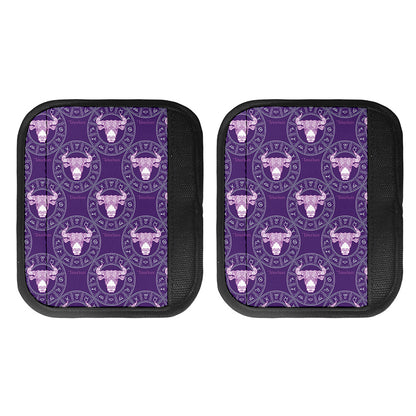 Purple Taurus Zodiac Pattern Print Handle Covers