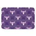Purple Taurus Zodiac Pattern Print Indoor Door Mat