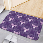 Purple Taurus Zodiac Pattern Print Indoor Door Mat