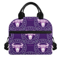 Purple Taurus Zodiac Pattern Print Insulated Lunch Bag