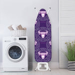 Purple Taurus Zodiac Pattern Print Ironing Board Cover