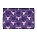 Purple Taurus Zodiac Pattern Print Kitchen Mat