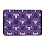 Purple Taurus Zodiac Pattern Print Kitchen Mat