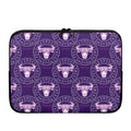 Purple Taurus Zodiac Pattern Print Laptop Sleeve