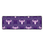 Purple Taurus Zodiac Pattern Print Long Kitchen Mat