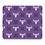 Purple Taurus Zodiac Pattern Print Mouse Pad