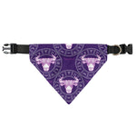 Purple Taurus Zodiac Pattern Print Over The Collar Dog Bandana