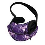 Purple Taurus Zodiac Pattern Print Pet Sling Carrier