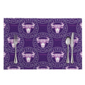 Purple Taurus Zodiac Pattern Print Placemat