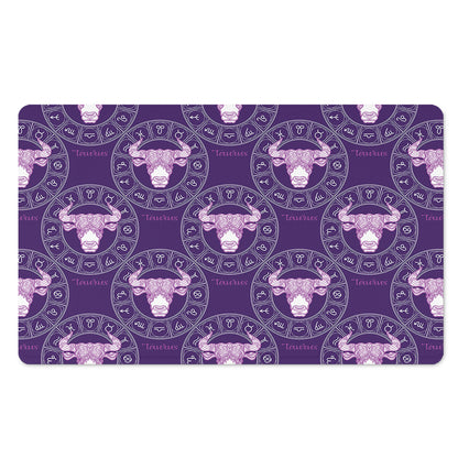Purple Taurus Zodiac Pattern Print Polyester Doormat