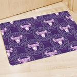 Purple Taurus Zodiac Pattern Print Polyester Doormat