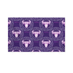 Purple Taurus Zodiac Pattern Print Polyester Flag