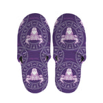 Purple Taurus Zodiac Pattern Print Slippers