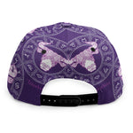 Purple Taurus Zodiac Pattern Print Snapback Cap