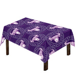 Purple Taurus Zodiac Pattern Print Tablecloth