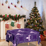 Purple Taurus Zodiac Pattern Print Tablecloth