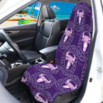 Purple Taurus Zodiac Pattern Print Waterproof Car Seat Cover