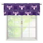 Purple Taurus Zodiac Pattern Print Window Valance