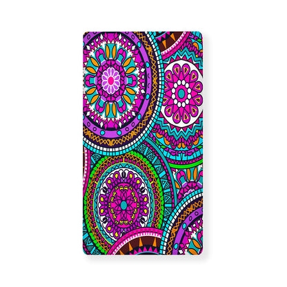 Purple Teal Circle Mandala Print Baby Crib Sheet