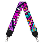 Purple Teal Circle Mandala Print Bag Strap
