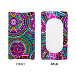 Purple Teal Circle Mandala Print Changing Pad Cover