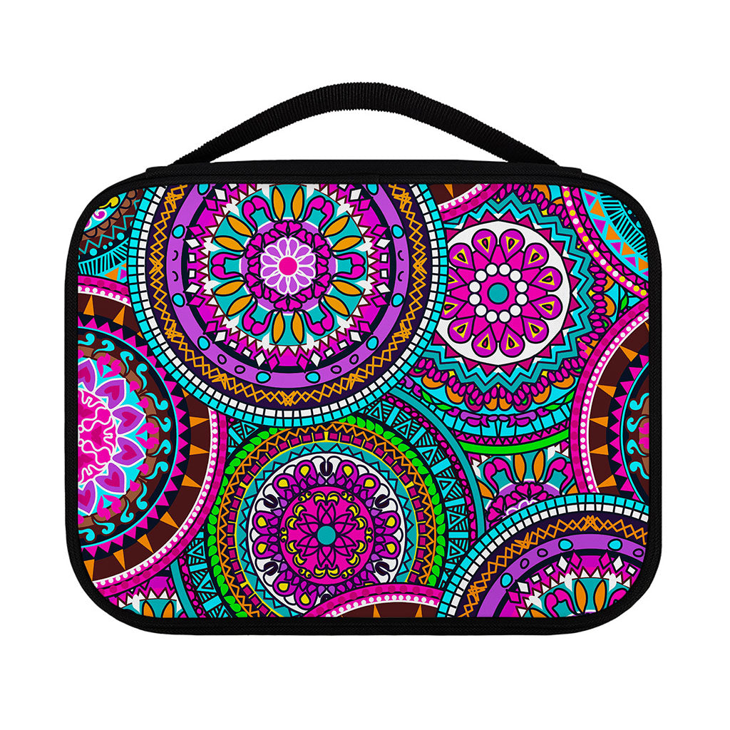 Purple Teal Circle Mandala Print Classic Bible Case